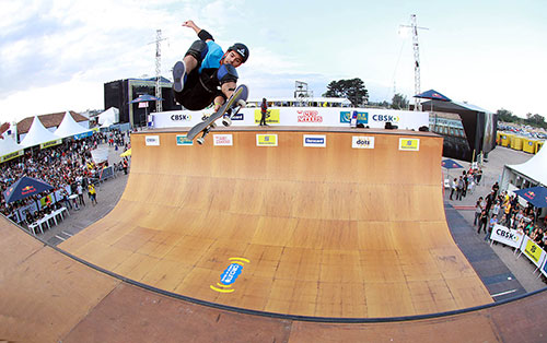 Dan César, campeão da segunda etapa da Copa Brasil de Skate Vertical (Divulgação)