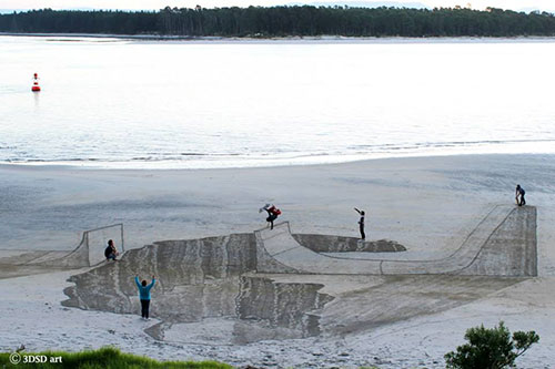 Skate 3D na areia (Divulgação)