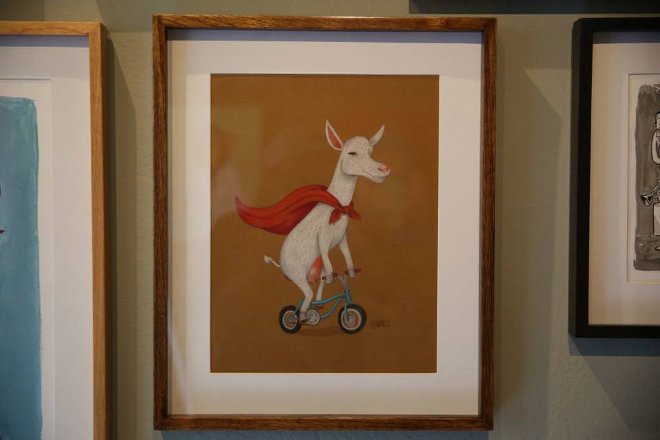 “A Cabra Ciclista” Lápis de cor sobre papel Canson Mi Teintes 160 g/m2 40 x 49 cm (Divulgação/Henrique Madeira)