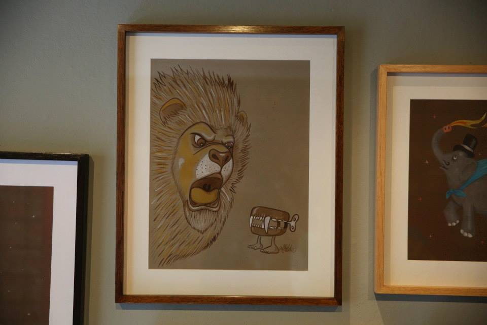 “Calma minha gente que o leão é sem dente” Aquarela sobre papel Canson Mi Teintes 160 g/m2 44,5 x 54,5 cm (Divulgação/Henrique Madeira)