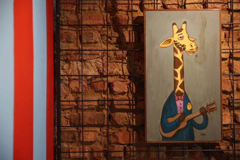 “A Girafa Ceresteira” Acrílica sobre madeira MDF 40 x 70cm R$ 2.700,00 (Divulgação/Henrique Madeira)
