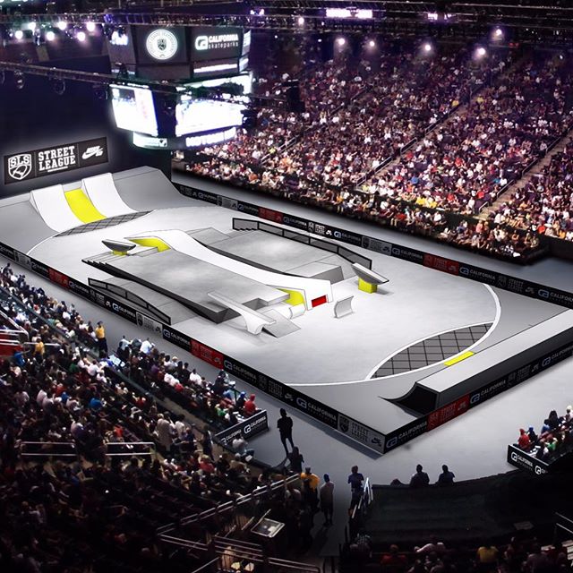 Luan e a California Skateparks projetaram pista da etapa de Los Angeles da Street League. (Divulgação)