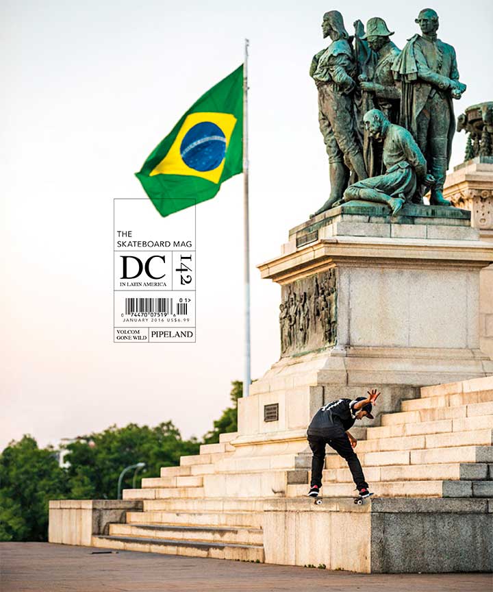 Felipe Gustavo na capa da edição 142 da The Skateboard Mag (Reprodução)