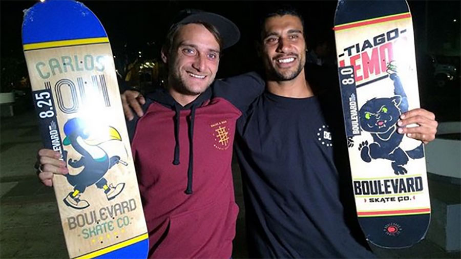 Iqui e Tiago são os novos skatistas profissionais da BLVD e DC Shoes. (Reprodução)