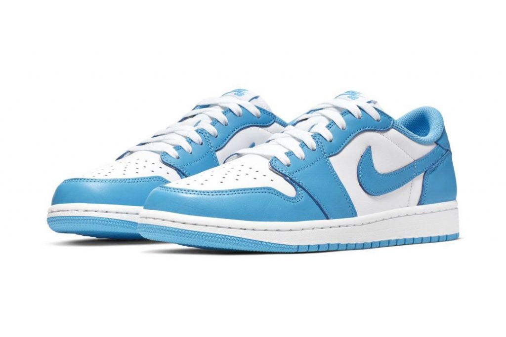 Tênis Nike Masculino Air Jordan 1 Low- Branco + Azul - CARINHA DAS MARCAS